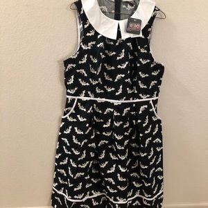 1x Glow in the dark, Bat Retrolicious zipup dress